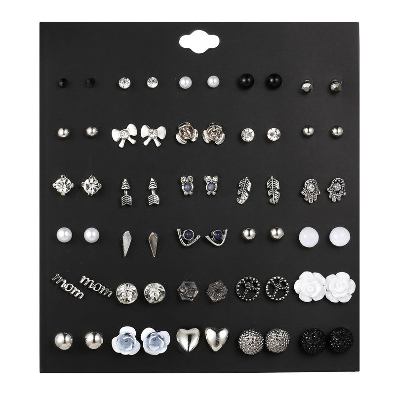 Wholesale 30 Pairs Unique Combination Set Copper Earrings